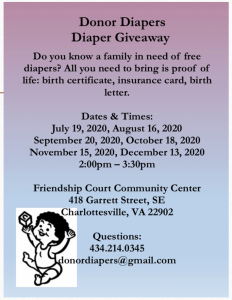 Donor Diapers upcoming events